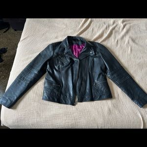 Cole Haan motorcycle leather jacket